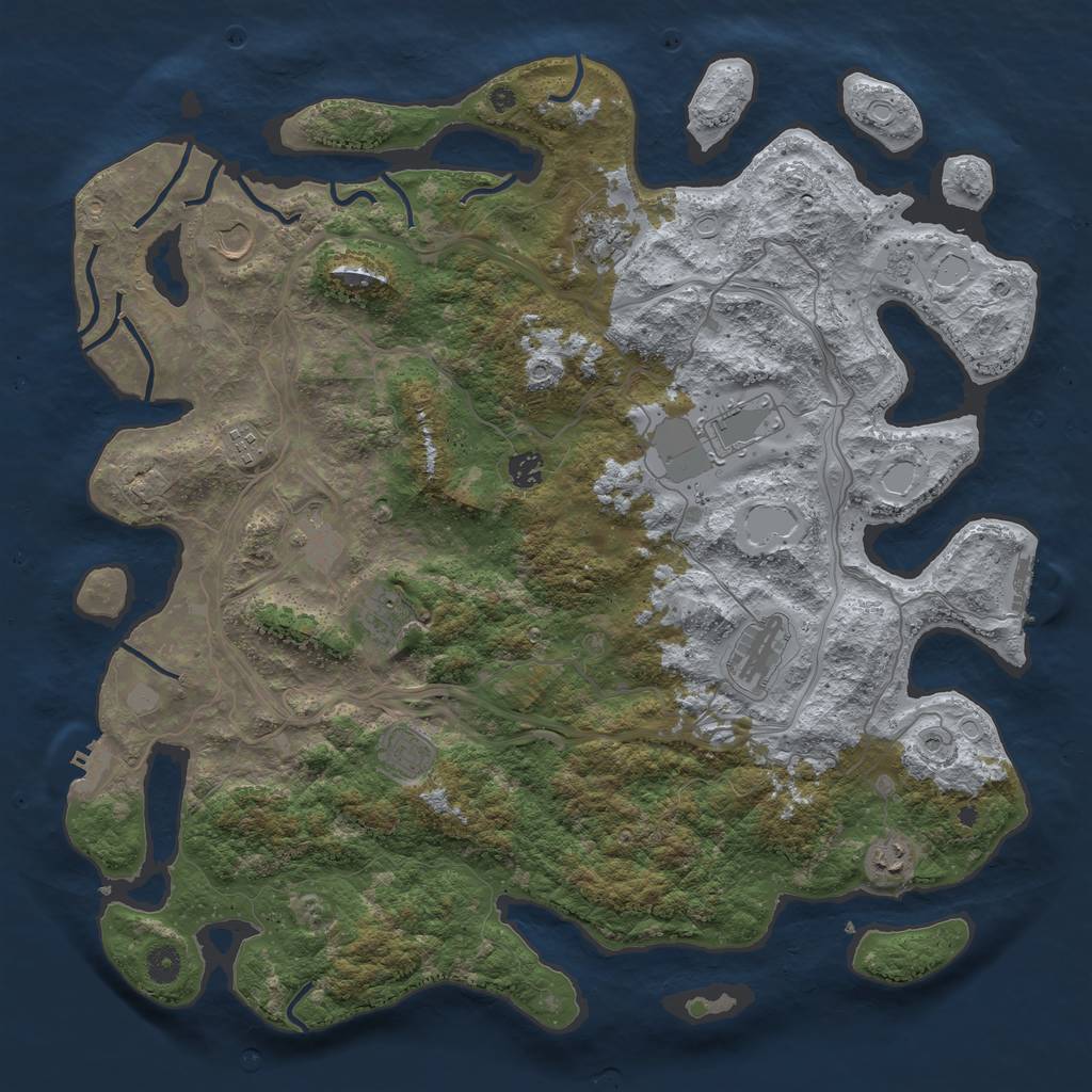 Rust Map: Procedural Map, Size: 4500, Seed: 27032023, 17 Monuments