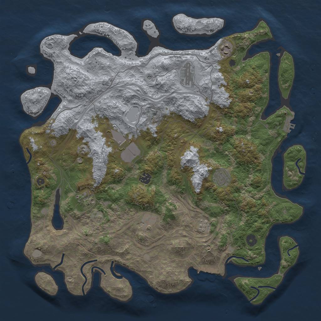 Rust Map: Procedural Map, Size: 4250, Seed: 667072206, 15 Monuments