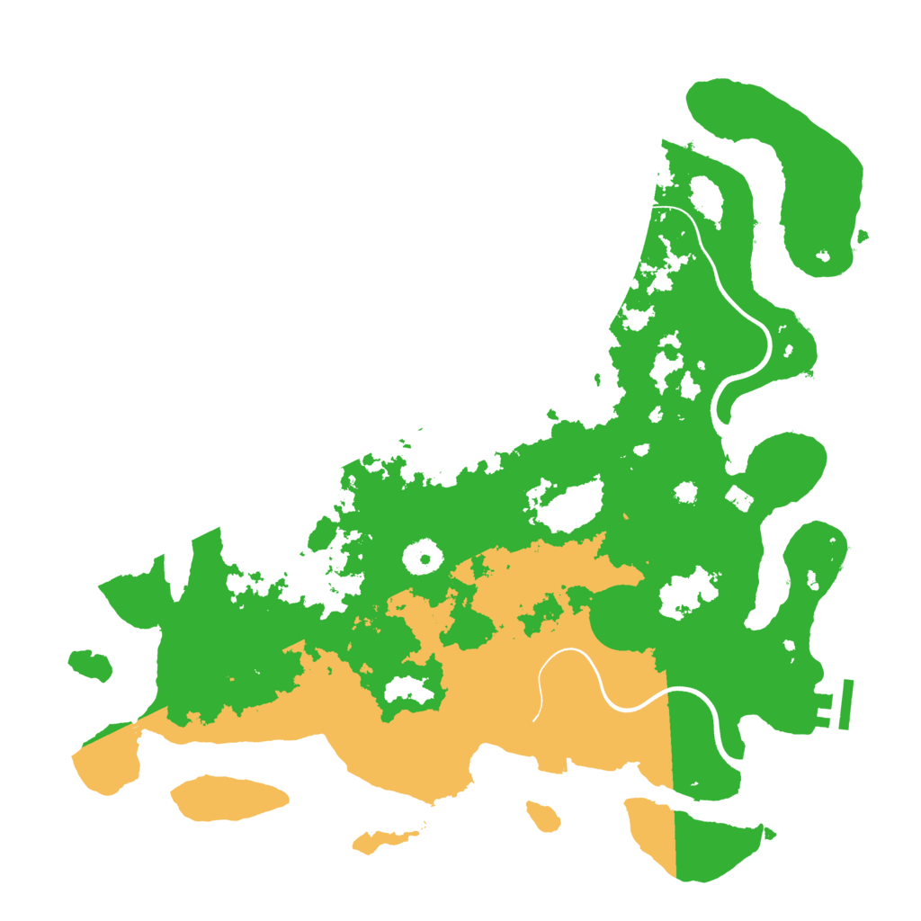 Biome Rust Map: Procedural Map, Size: 3700, Seed: 995804644