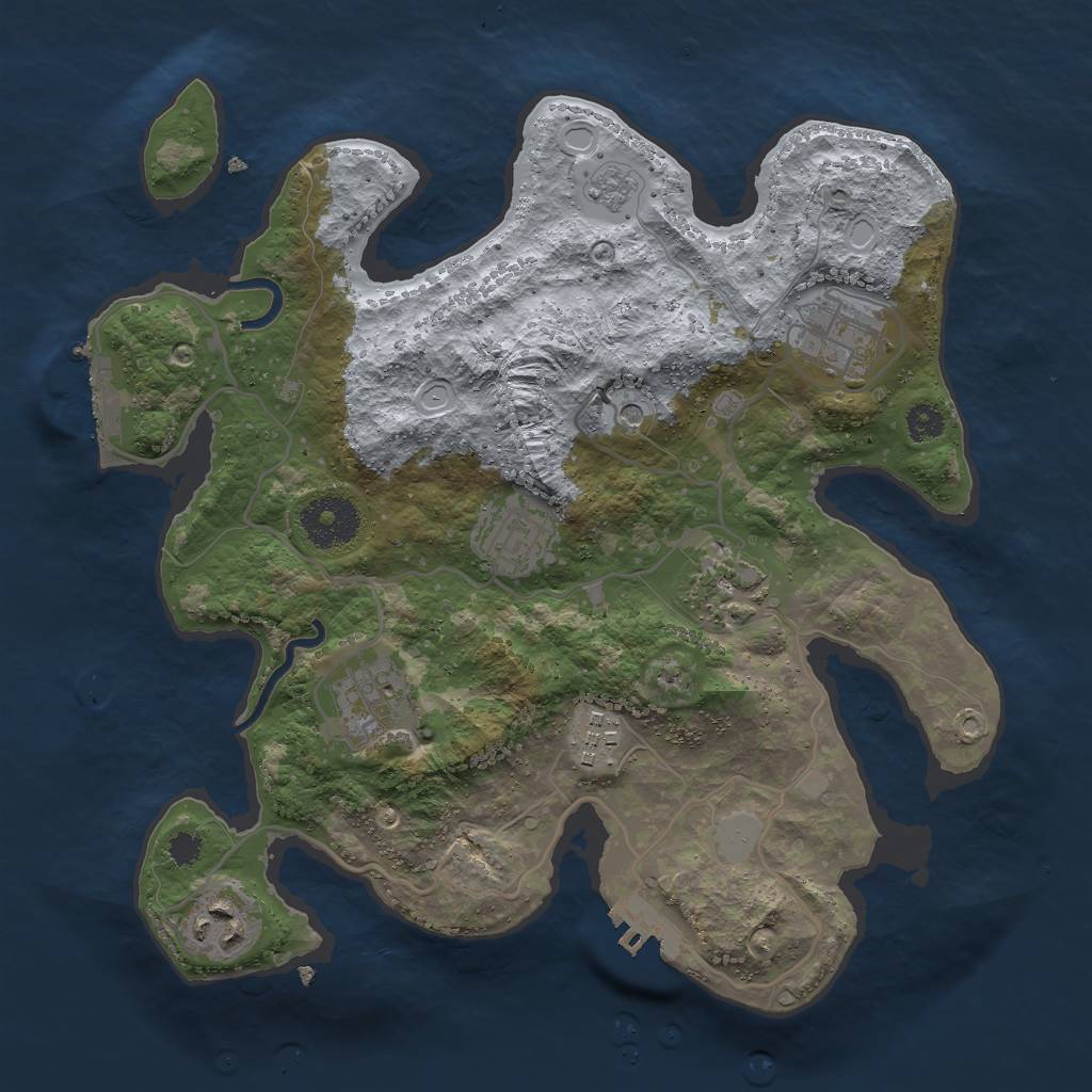 Rust Map: Procedural Map, Size: 3000, Seed: 258389604, 13 Monuments