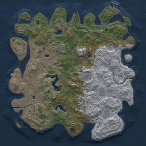 Thumbnail Rust Map: Procedural Map, Size: 4500, Seed: 1458847039, 14 Monuments