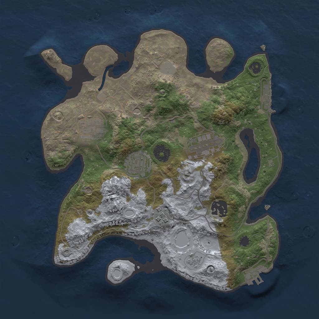 Rust Map: Procedural Map, Size: 2800, Seed: 113958449, 12 Monuments