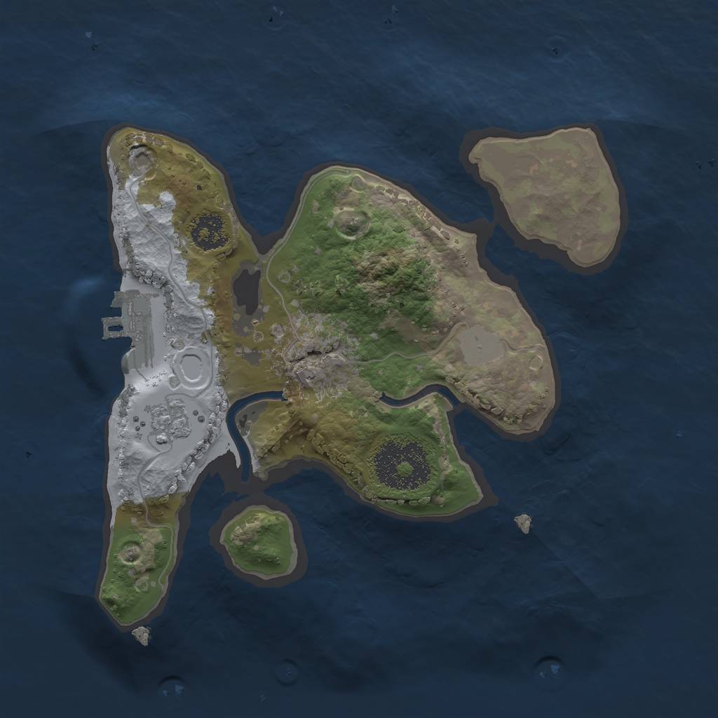 Rust Map: Procedural Map, Size: 2000, Seed: 955634510, 5 Monuments