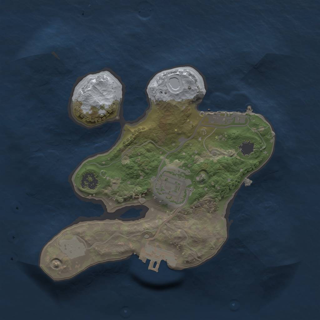 Rust Map: Procedural Map, Size: 1900, Seed: 1987, 6 Monuments