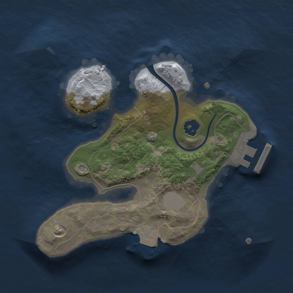 Rust Map: Procedural Map, Size: 1900, Seed: 1987, 2 Monuments