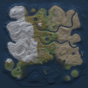 Thumbnail Rust Map: Procedural Map, Size: 3500, Seed: 832472395, 15 Monuments