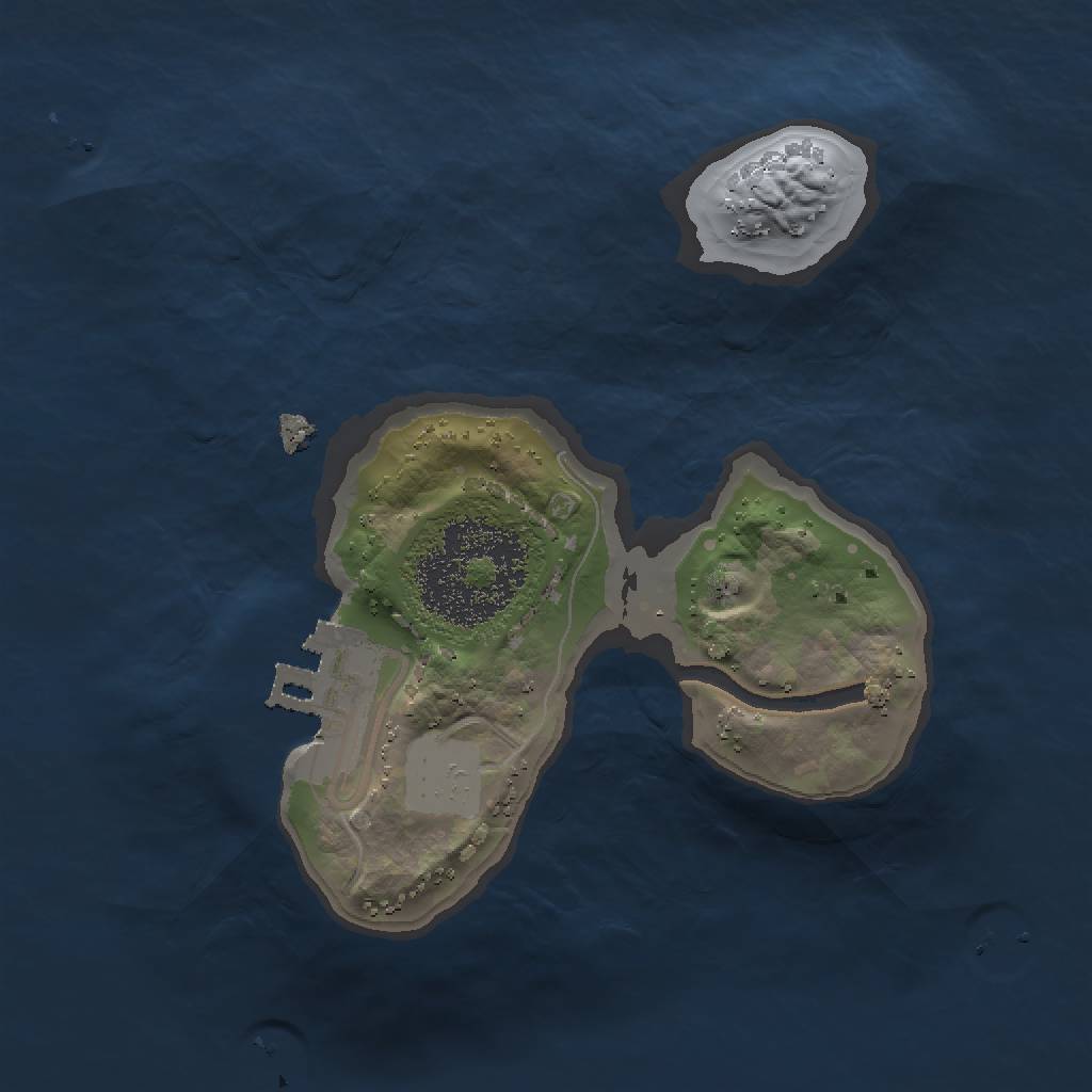 Rust Map: Procedural Map, Size: 1500, Seed: 1718124982, 4 Monuments