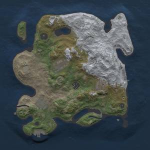 Thumbnail Rust Map: Procedural Map, Size: 3000, Seed: 1860122736, 11 Monuments