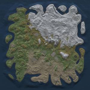 Thumbnail Rust Map: Procedural Map, Size: 5000, Seed: 392178686, 18 Monuments