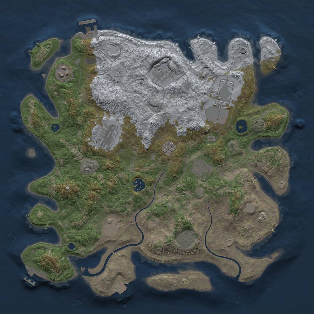 Rust Map: Procedural Map, Size: 3750, Seed: 67798711, 15 Monuments
