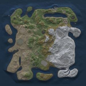 Thumbnail Rust Map: Procedural Map, Size: 3500, Seed: 34578347, 17 Monuments