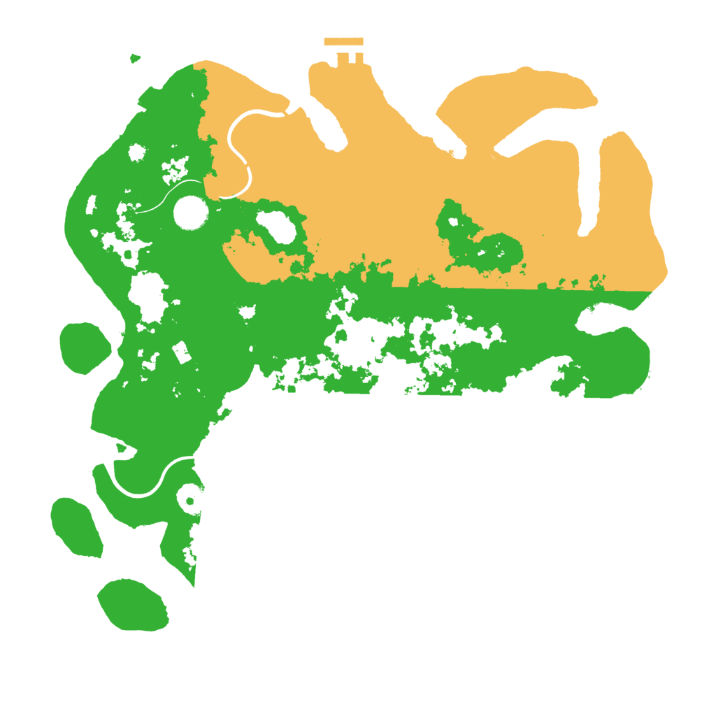 Biome Rust Map: Procedural Map, Size: 3700, Seed: 521277