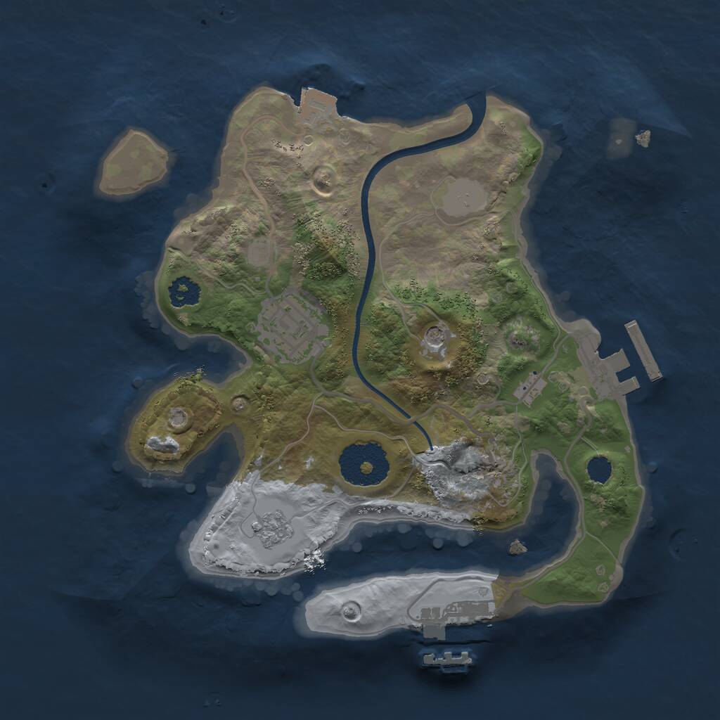 Rust Map: Procedural Map, Size: 2300, Seed: 276436, 6 Monuments