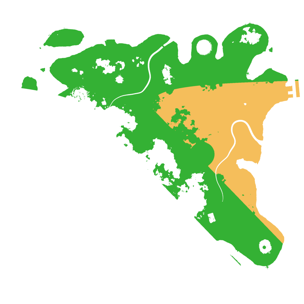 Biome Rust Map: Procedural Map, Size: 3500, Seed: 119868202