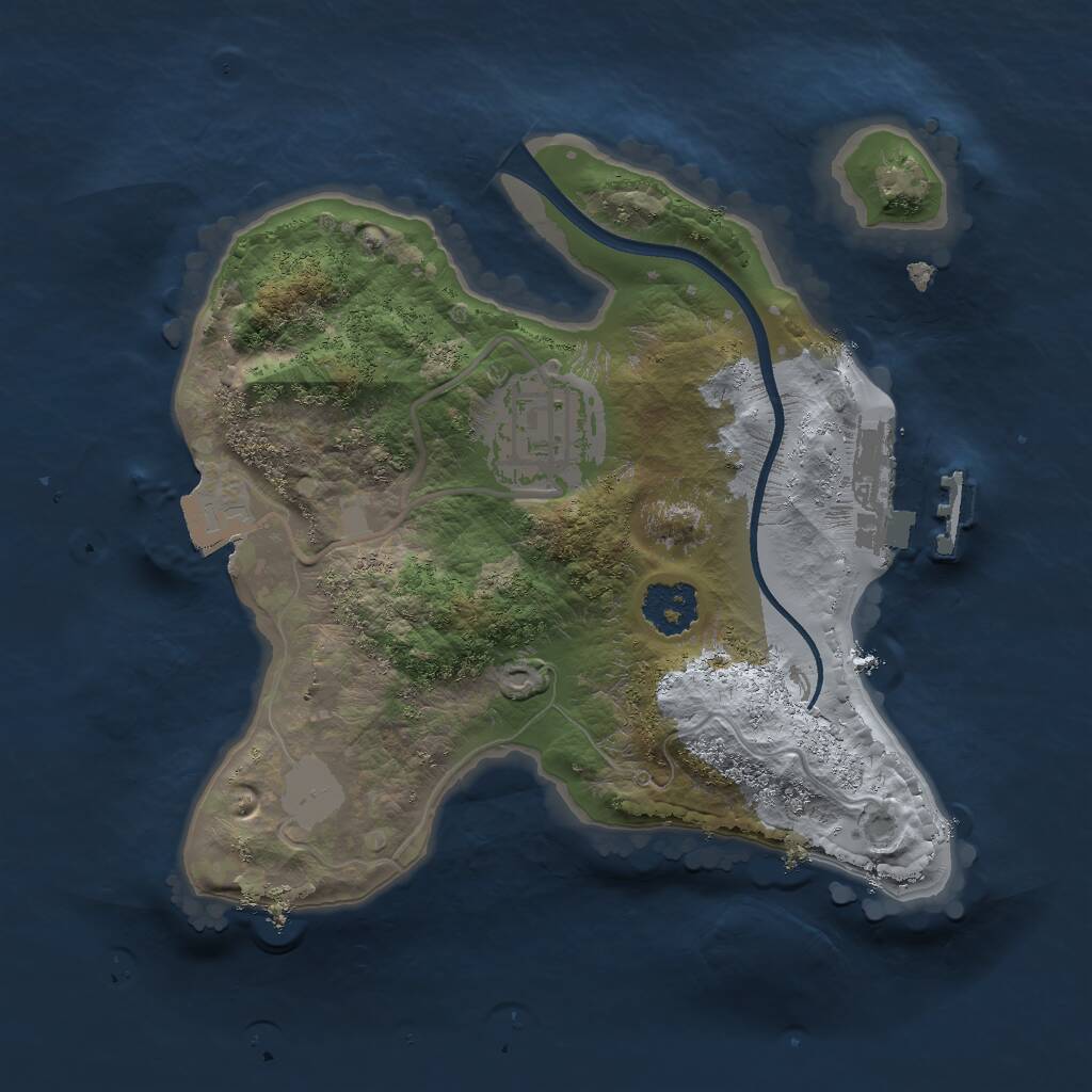 Rust Map: Procedural Map, Size: 2000, Seed: 12311341, 3 Monuments