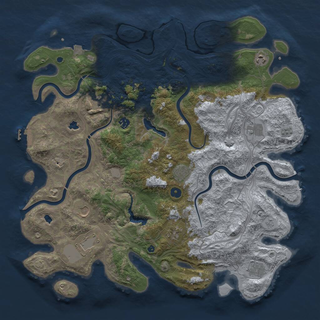 Rust Map: Procedural Map, Size: 4500, Seed: 32023072, 15 Monuments