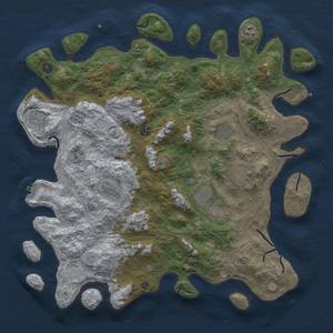 Thumbnail Rust Map: Procedural Map, Size: 4500, Seed: 486238490, 14 Monuments