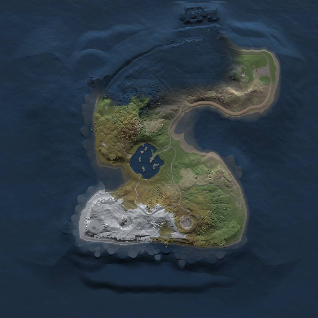 Rust Map: Procedural Map, Size: 1500, Seed: 6666, 3 Monuments