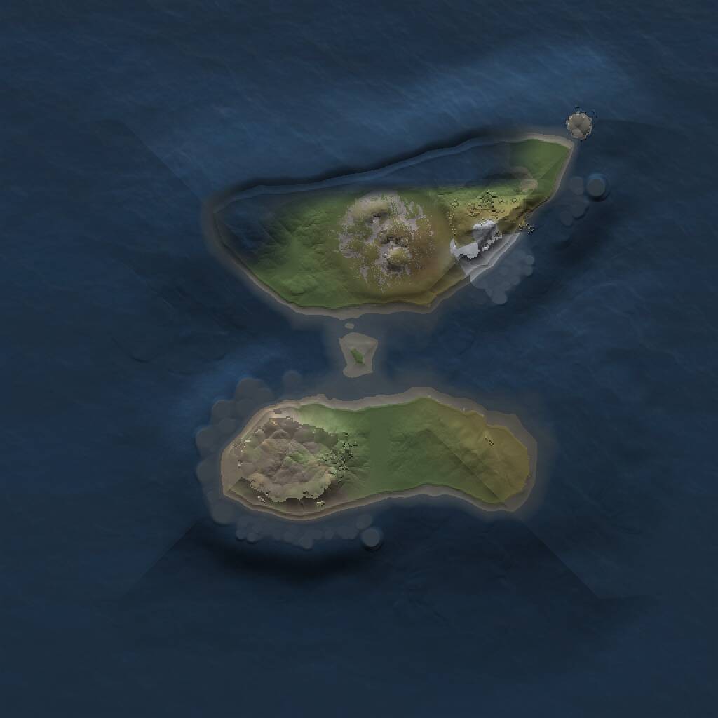 Rust Map: Procedural Map, Size: 1100, Seed: 2323, 1 Monuments