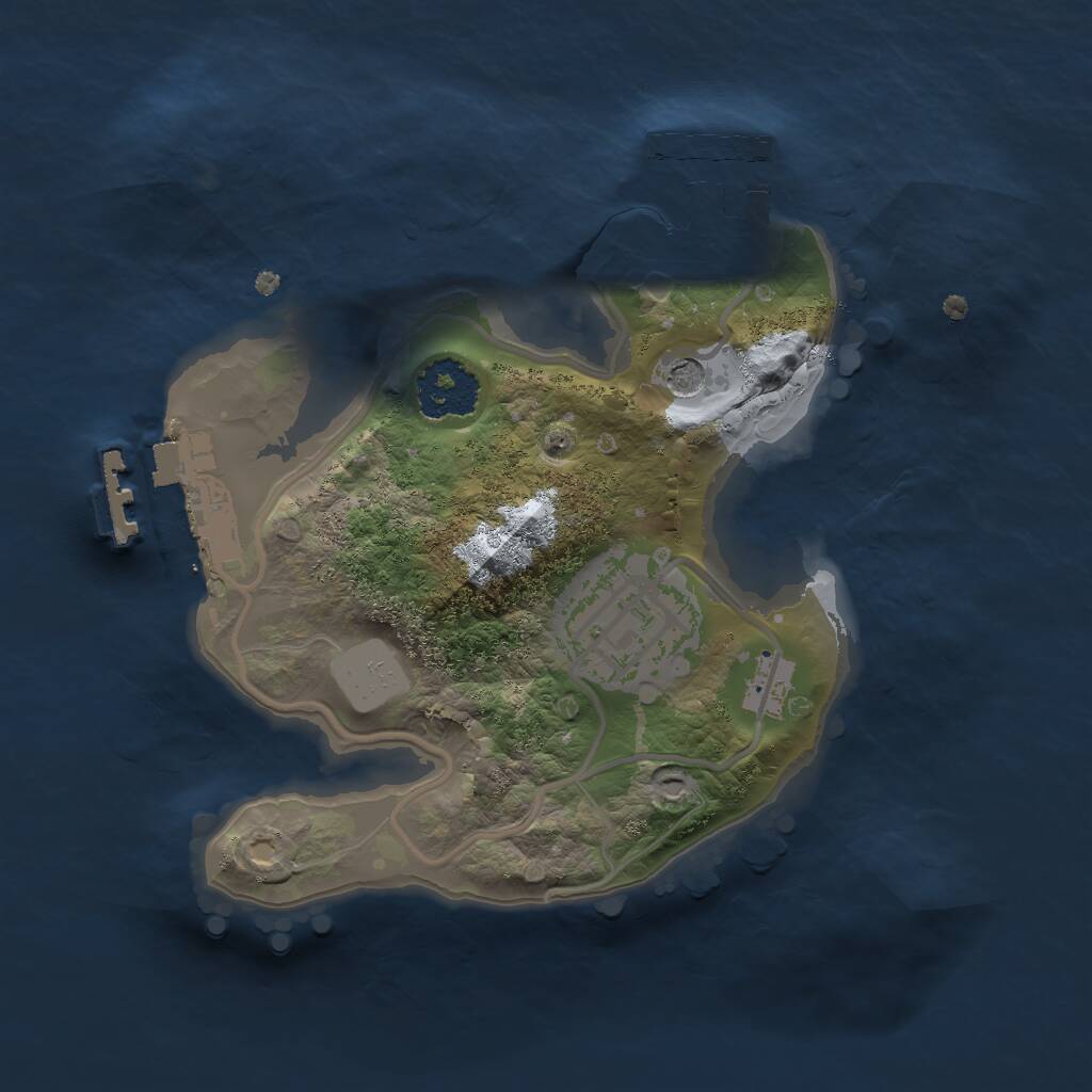 Rust Map: Procedural Map, Size: 1800, Seed: 2323, 5 Monuments