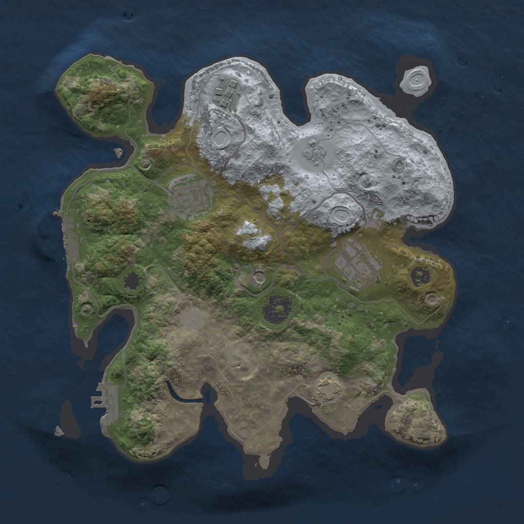 Rust Map: Procedural Map, Size: 2700, Seed: 101168735, 11 Monuments