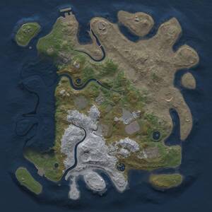 Thumbnail Rust Map: Procedural Map, Size: 3800, Seed: 2377, 12 Monuments