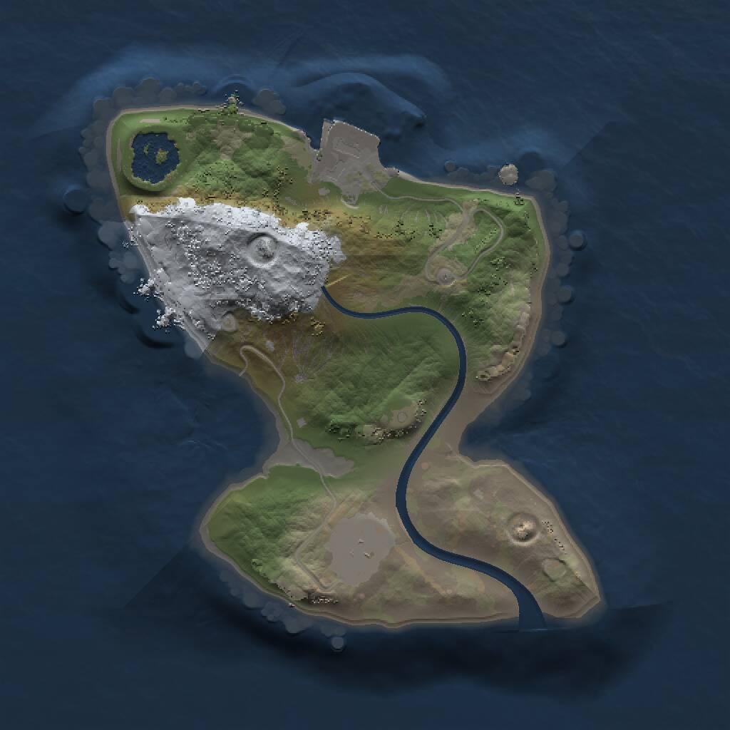 Rust Map: Procedural Map, Size: 1450, Seed: 7046, 1 Monuments