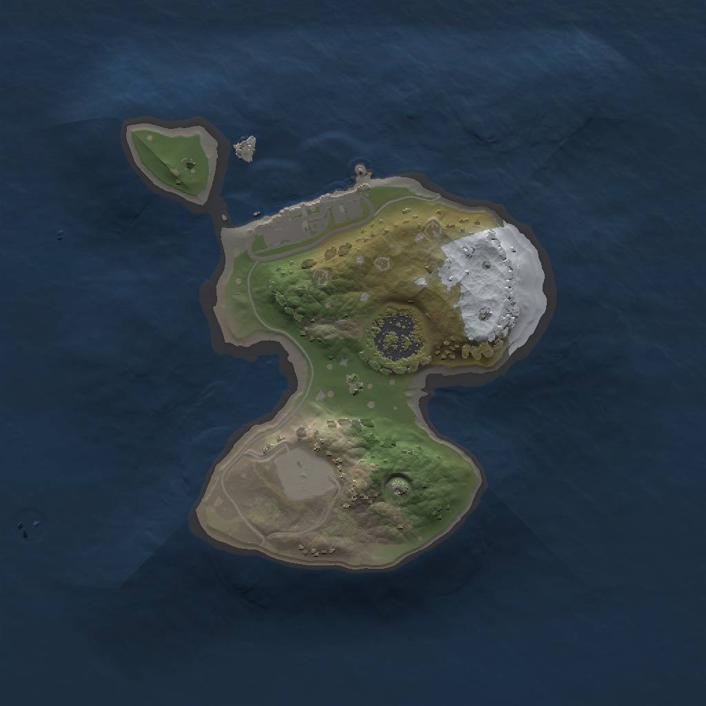 Rust Map: Procedural Map, Size: 1500, Seed: 23456789, 4 Monuments