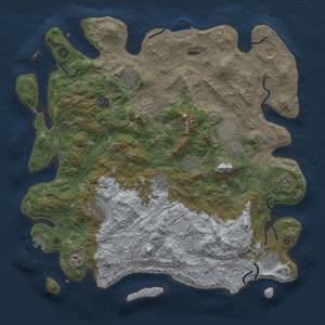 Thumbnail Rust Map: Procedural Map, Size: 4500, Seed: 29117007, 18 Monuments