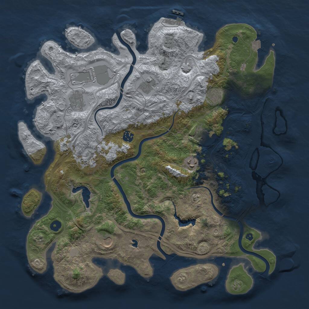 Rust Map: Procedural Map, Size: 4250, Seed: 19834833, 15 Monuments