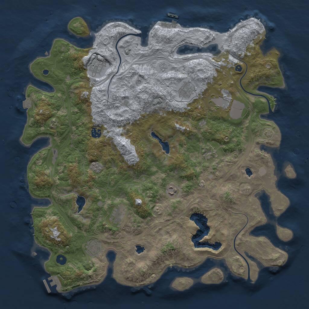 Rust Map: Procedural Map, Size: 4500, Seed: 96548244, 15 Monuments