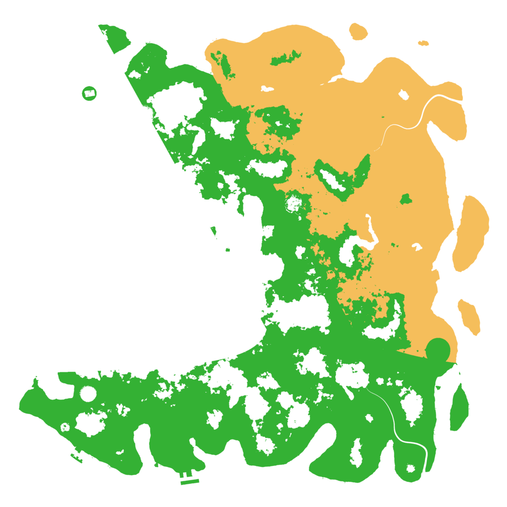 Biome Rust Map: Procedural Map, Size: 5555, Seed: 50001