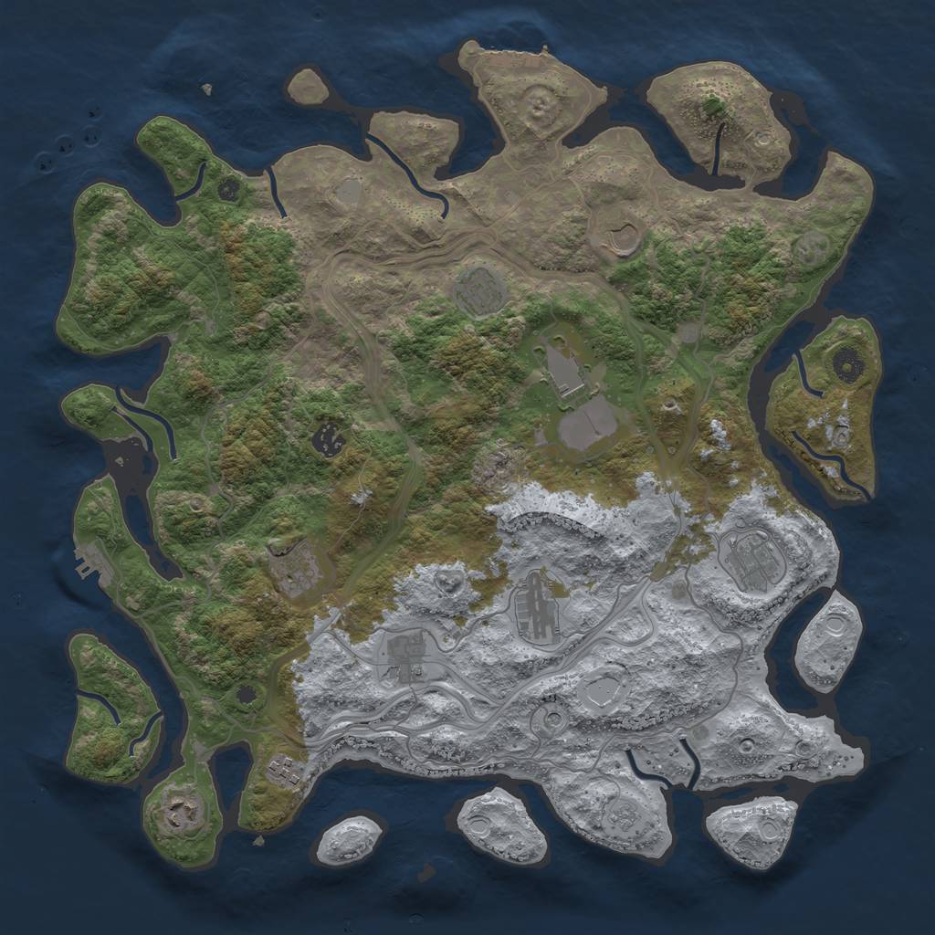 Rust Map: Procedural Map, Size: 4250, Seed: 257, 17 Monuments