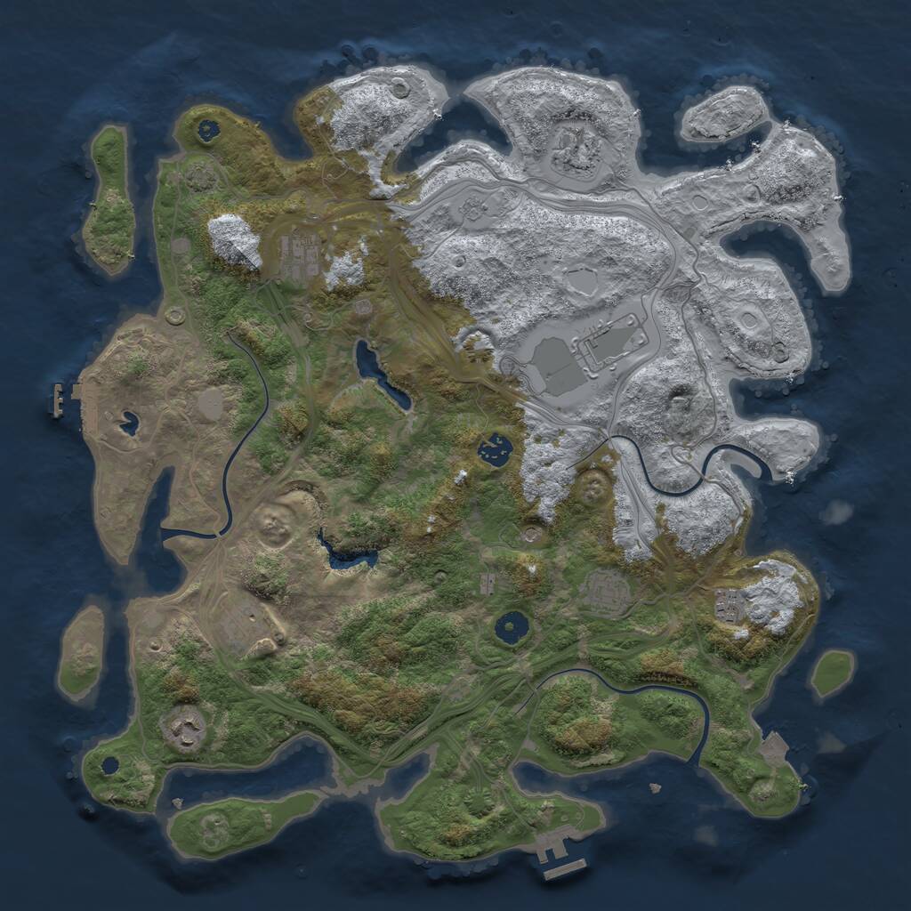 Rust Map: Procedural Map, Size: 4250, Seed: 307, 14 Monuments