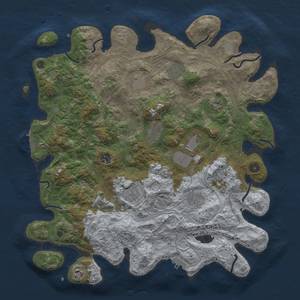 Thumbnail Rust Map: Procedural Map, Size: 4300, Seed: 1209882209, 17 Monuments