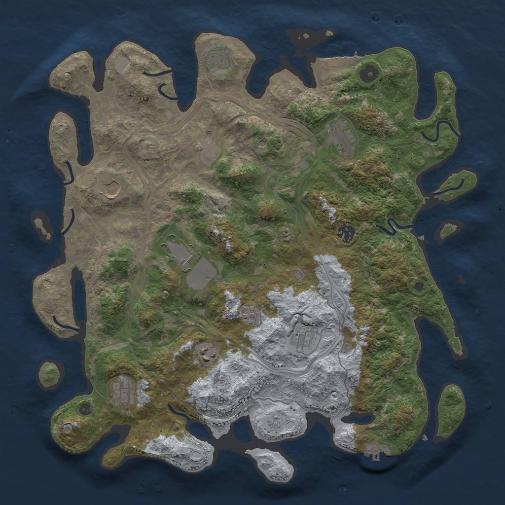 Rust Map: Procedural Map, Size: 4250, Seed: 300323, 17 Monuments