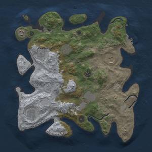 Thumbnail Rust Map: Procedural Map, Size: 3500, Seed: 8625697, 14 Monuments