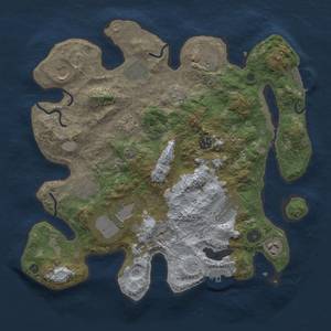 Thumbnail Rust Map: Procedural Map, Size: 3700, Seed: 59627032, 17 Monuments