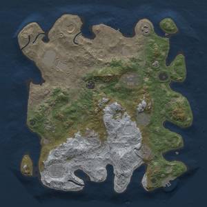 Thumbnail Rust Map: Procedural Map, Size: 3550, Seed: 395712, 17 Monuments