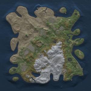 Thumbnail Rust Map: Procedural Map, Size: 3500, Seed: 531349425, 17 Monuments