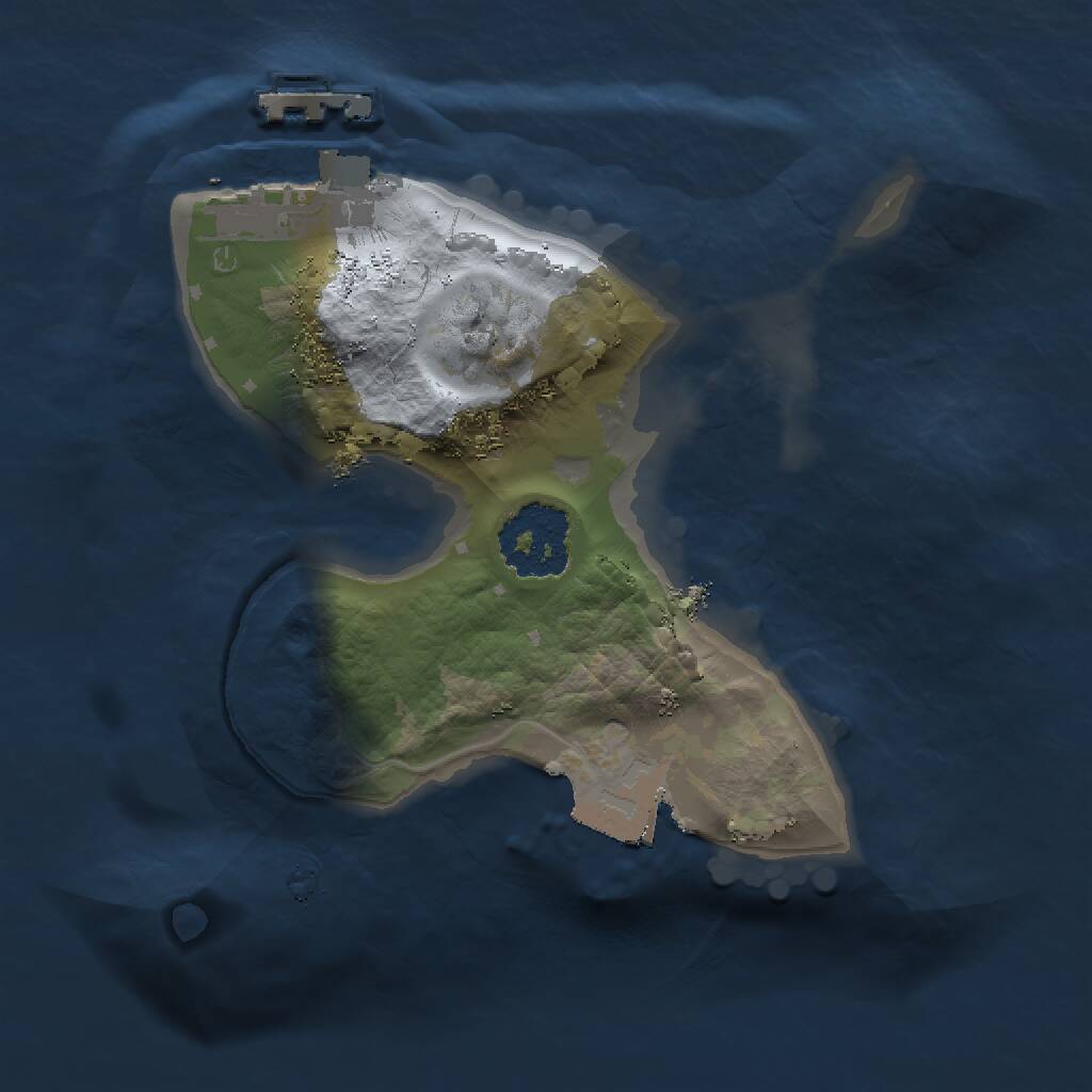 Rust Map: Procedural Map, Size: 1500, Seed: 1325678851, 2 Monuments