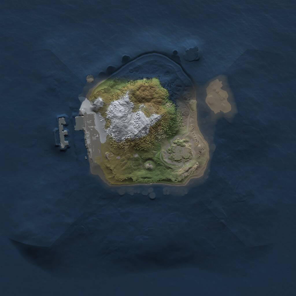 Rust Map: Procedural Map, Size: 1500, Seed: 32160, 3 Monuments