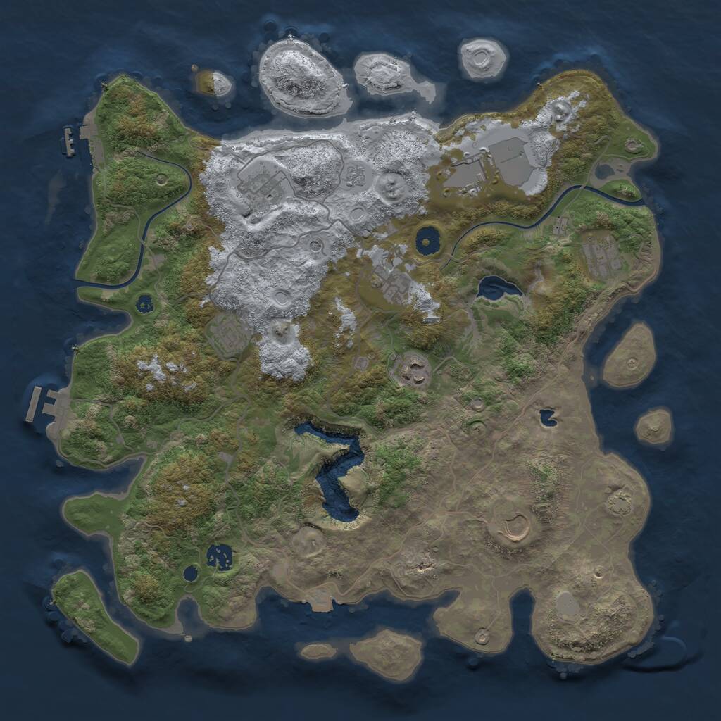 Rust Map: Procedural Map, Size: 4000, Seed: 1604867269, 14 Monuments