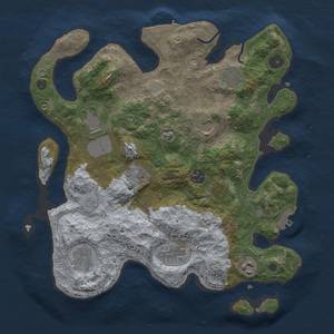Thumbnail Rust Map: Procedural Map, Size: 3500, Seed: 2130, 15 Monuments