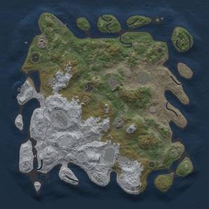 Thumbnail Rust Map: Procedural Map, Size: 4000, Seed: 1909, 14 Monuments