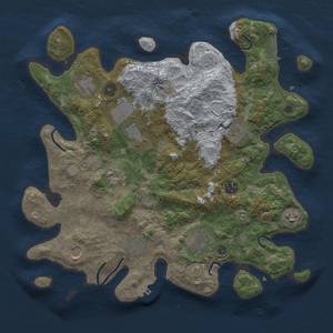 Thumbnail Rust Map: Procedural Map, Size: 3750, Seed: 2113912, 17 Monuments