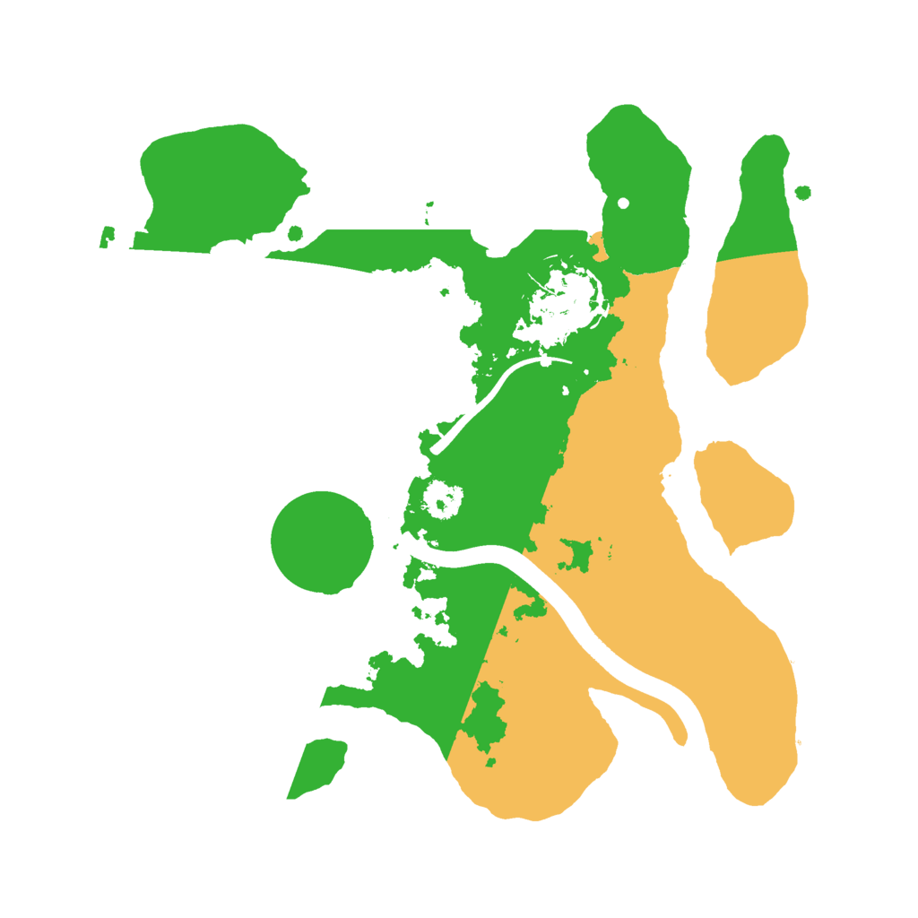 Biome Rust Map: Procedural Map, Size: 2400, Seed: 101984