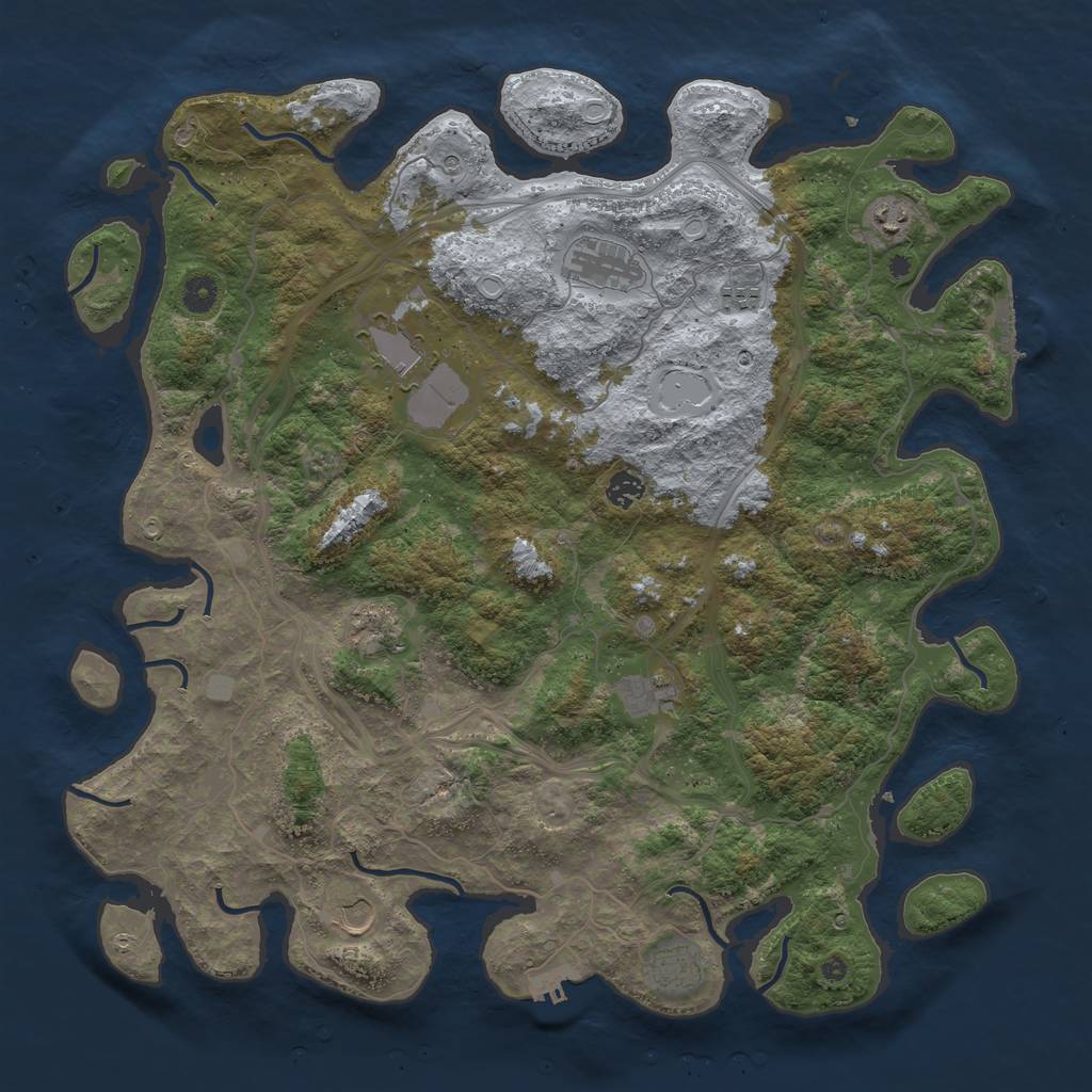 Rust Map: Procedural Map, Size: 4500, Seed: 1771014357, 15 Monuments