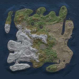 Thumbnail Rust Map: Procedural Map, Size: 3400, Seed: 87167503, 15 Monuments