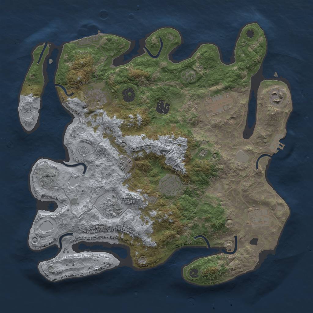 Rust Map: Procedural Map, Size: 3400, Seed: 87167503, 15 Monuments